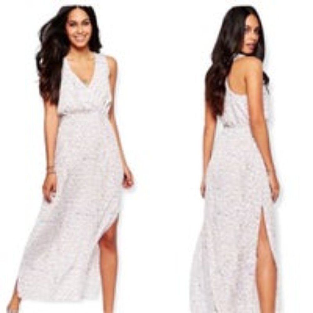 W118 by Walter Baker racerback maxi animal print dress with side slits size 4